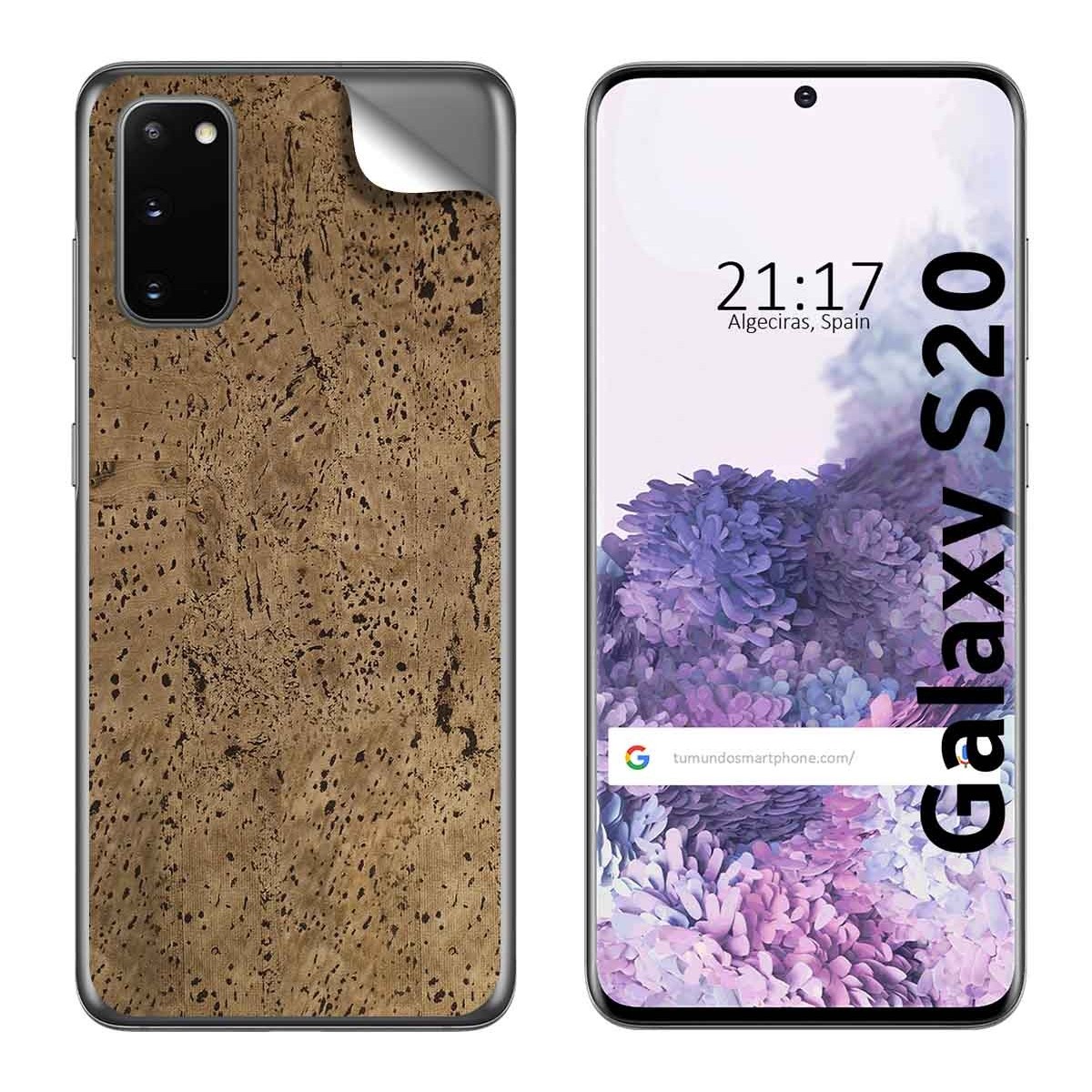 Pegatina Vinilo Autoadhesiva Textura Corcho para Samsung Galaxy S20