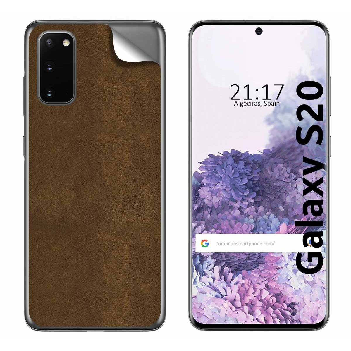 Pegatina Vinilo Autoadhesiva Textura Piel para Samsung Galaxy S20