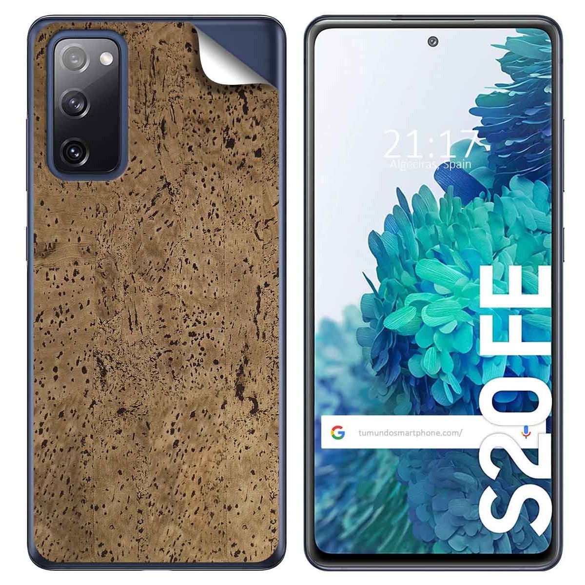 Pegatina Vinilo Autoadhesiva Textura Corcho para Samsung Galaxy S20 FE