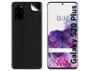 Pegatina Vinilo Autoadhesiva Textura Carbono para Samsung Galaxy S20+ Plus