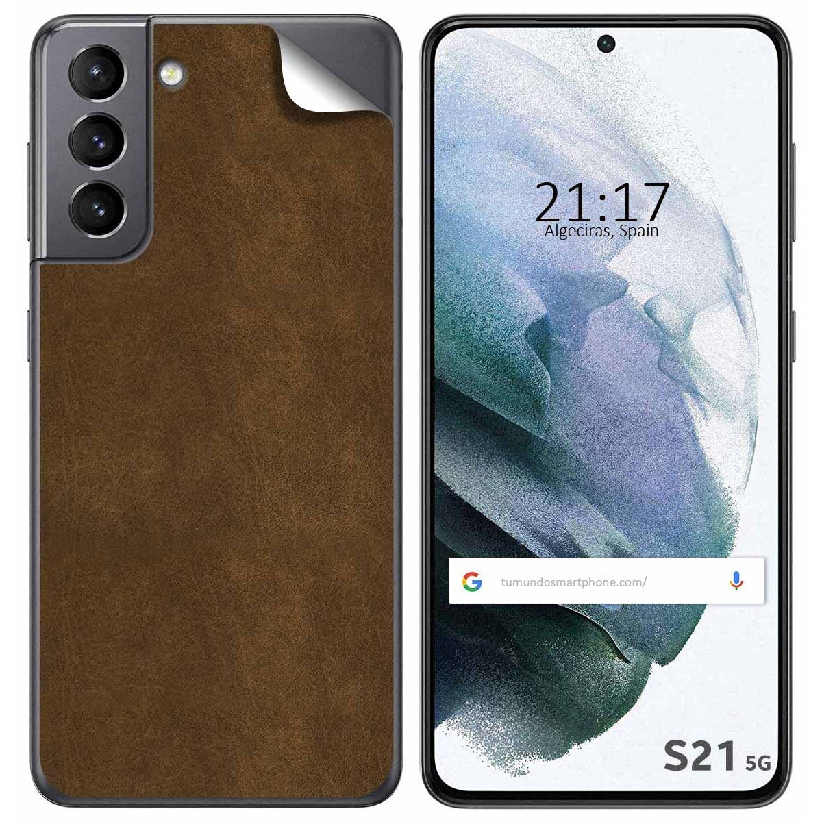 Pegatina Vinilo Autoadhesiva Textura Piel para Samsung Galaxy S21 5G