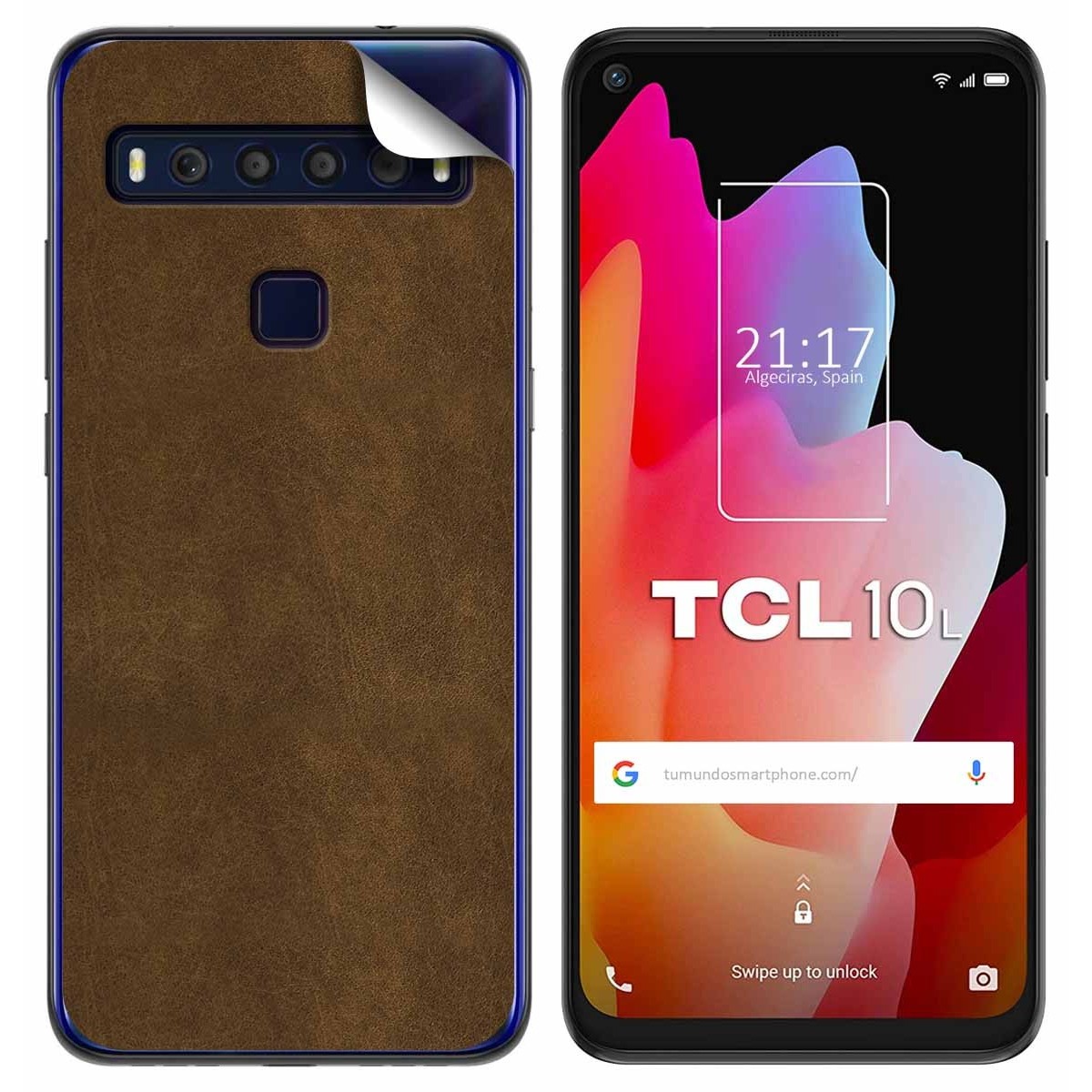 Pegatina Vinilo Autoadhesiva Textura Piel para TCL 10L