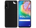 Pegatina Vinilo Autoadhesiva Textura Carbono para TCL 20 5G