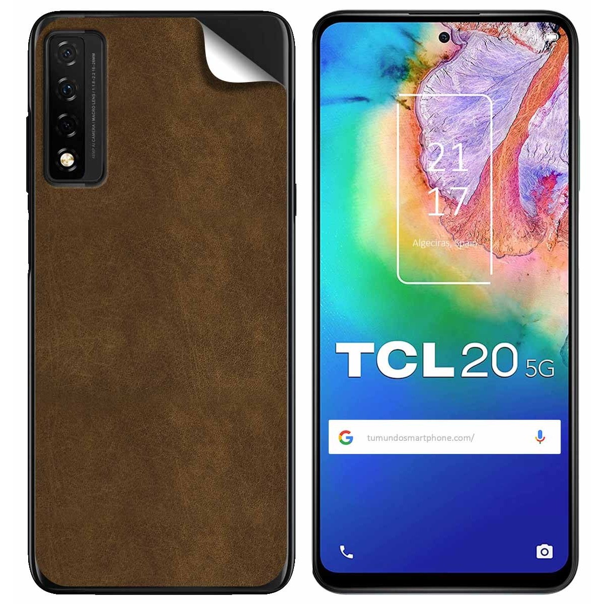 Pegatina Vinilo Autoadhesiva Textura Piel para TCL 20 5G