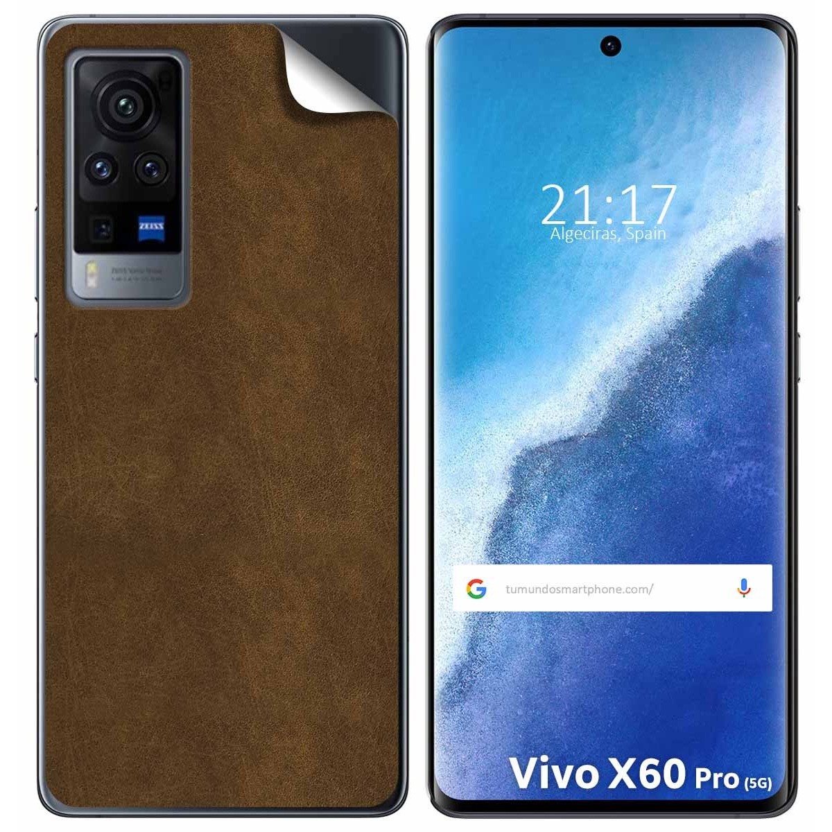 Pegatina Vinilo Autoadhesiva Textura Piel para Vivo X60 Pro 5G