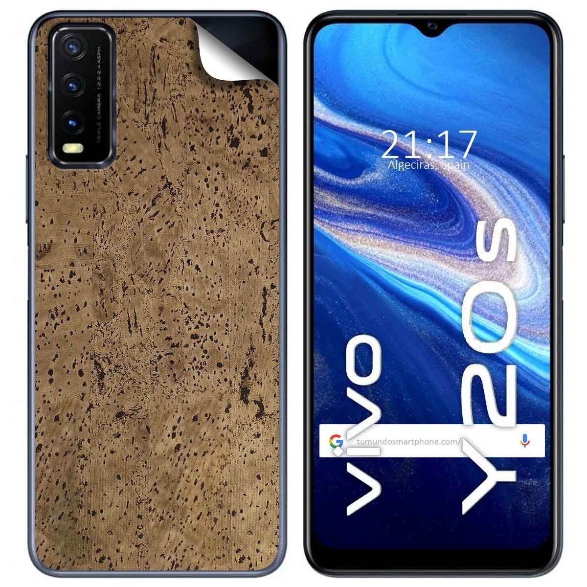 Pegatina Vinilo Autoadhesiva Textura Corcho para Vivo Y20s / Y11s