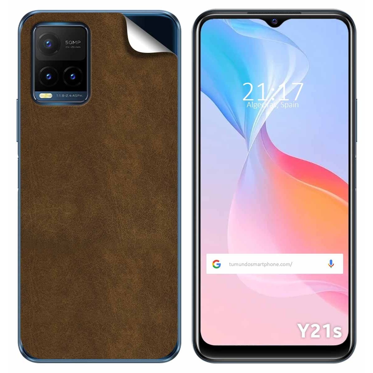 Pegatina Vinilo Autoadhesiva Textura Piel para Vivo Y21 / Y21s / Y33s