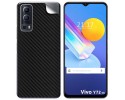 Pegatina Vinilo Autoadhesiva Textura Carbono para Vivo Y52 5G / Y72 5G