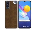 Pegatina Vinilo Autoadhesiva Textura Piel para Vivo Y52 5G / Y72 5G