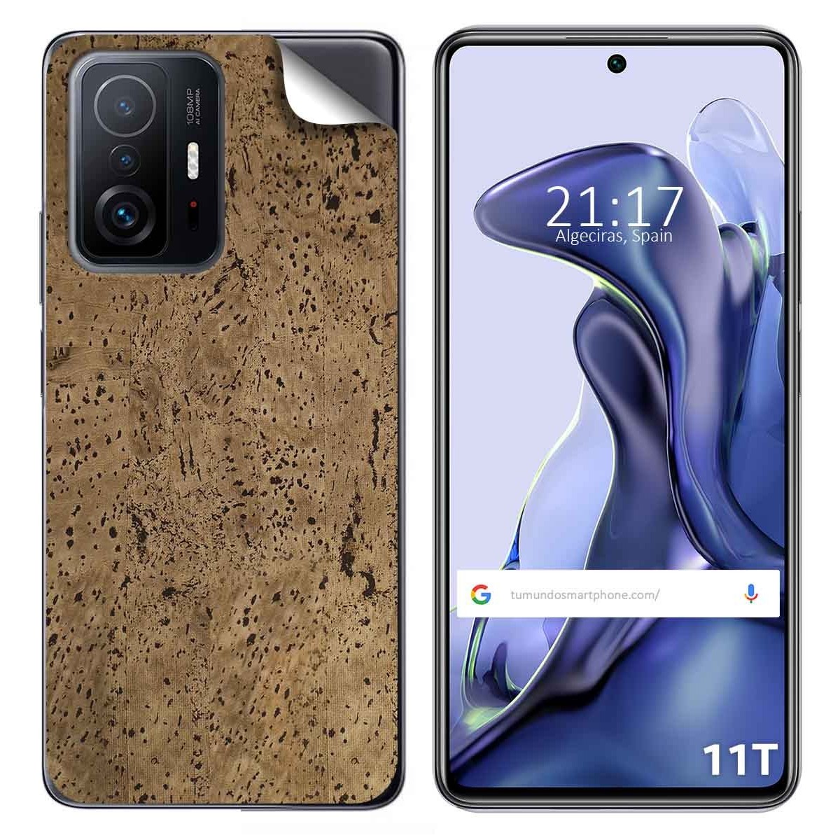 Pegatina Vinilo Autoadhesiva Textura Corcho para Xiaomi 11T 5G / 11T Pro 5G