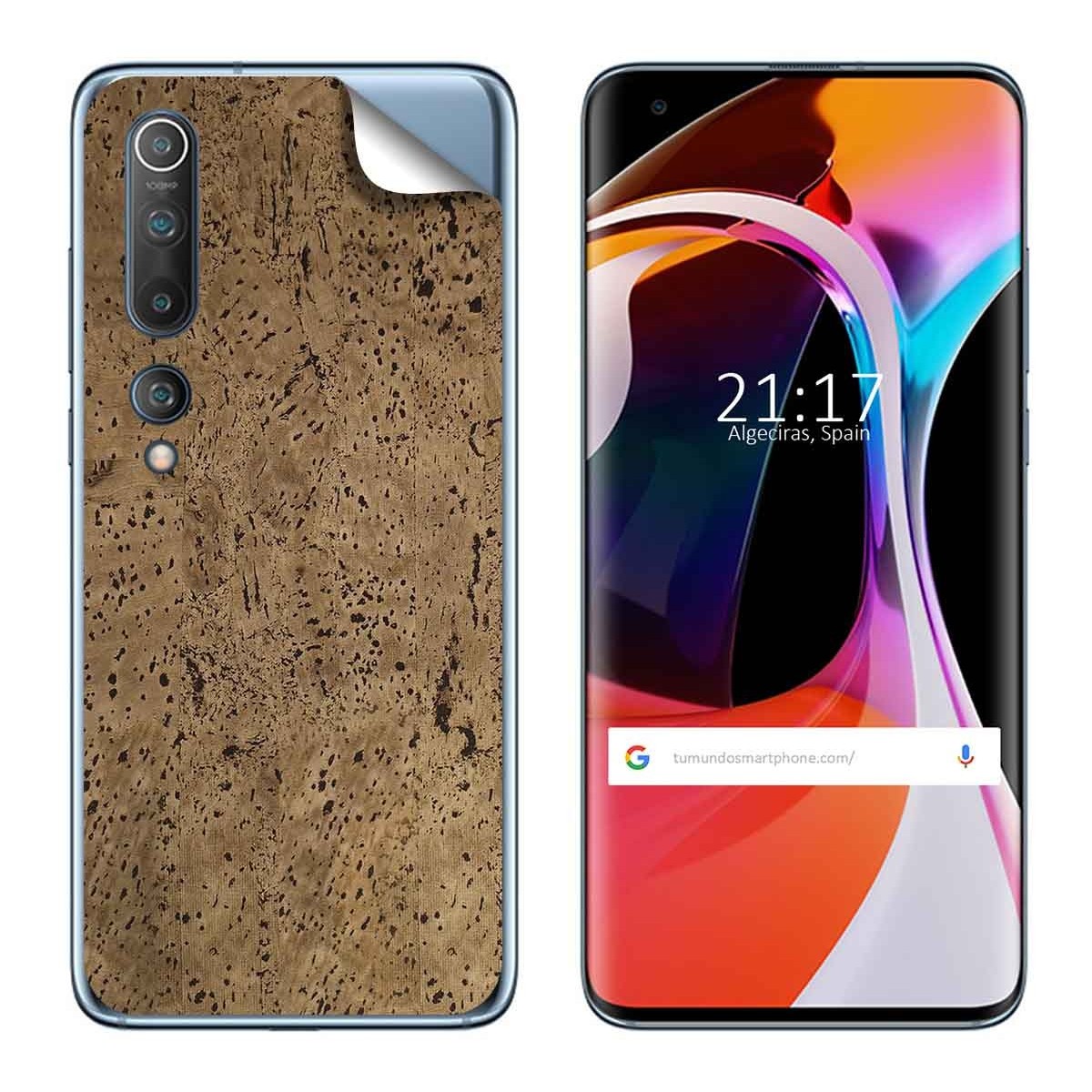 Pegatina Vinilo Autoadhesiva Textura Corcho para Xiaomi Mi 10 / Mi 10 Pro