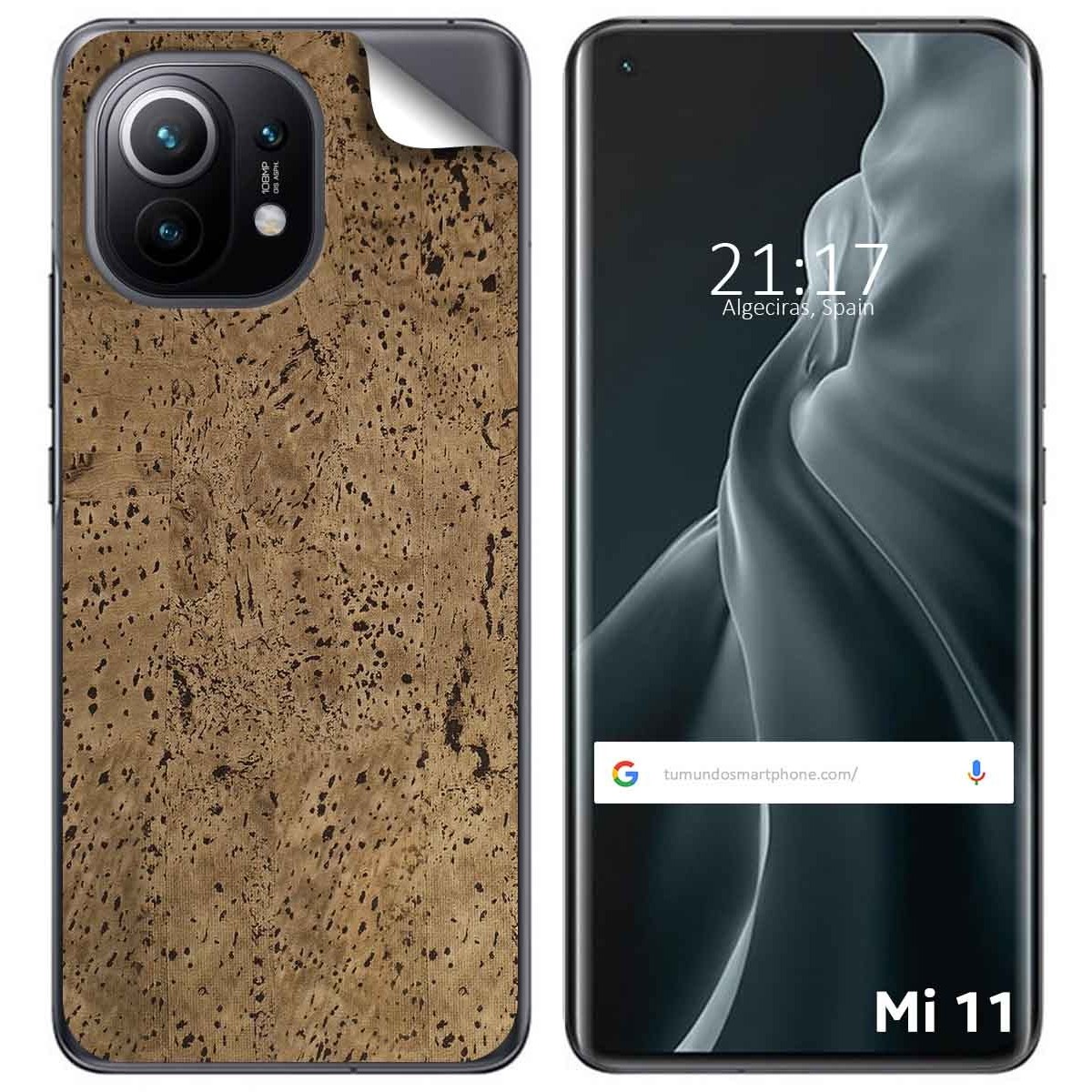 Pegatina Vinilo Autoadhesiva Textura Corcho para Xiaomi Mi 11 5G