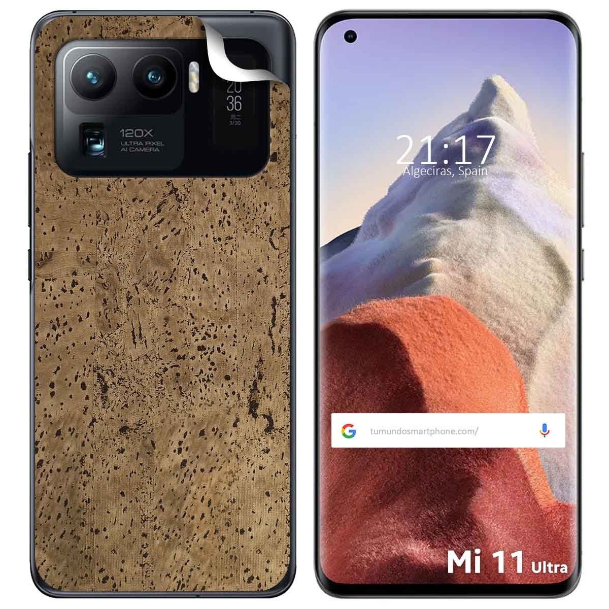 Pegatina Vinilo Autoadhesiva Textura Corcho para Xiaomi Mi 11 Ultra 5G