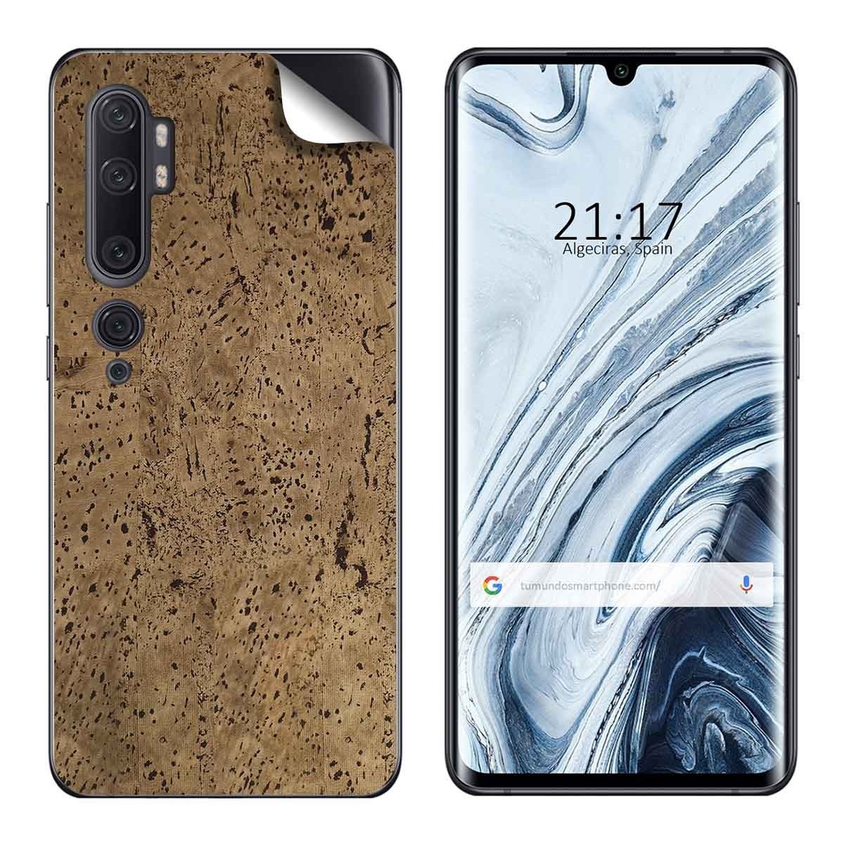 Pegatina Vinilo Autoadhesiva Textura Corcho para Xiaomi Mi Note 10