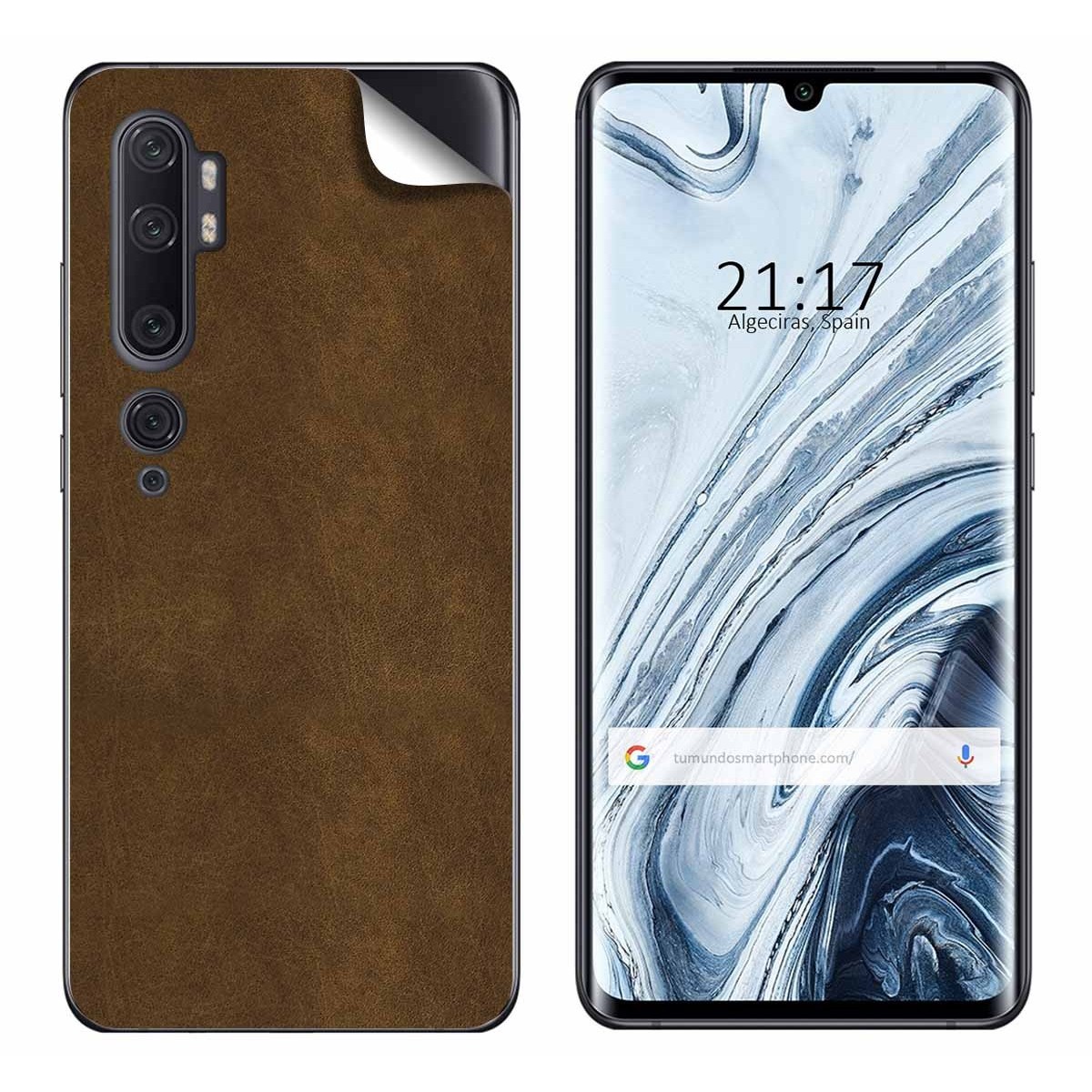 Pegatina Vinilo Autoadhesiva Textura Piel para Xiaomi Mi Note 10