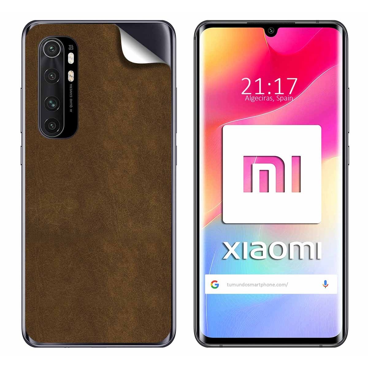 Pegatina Vinilo Autoadhesiva Textura Piel para Xiaomi Mi Note 10 Lite