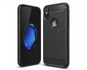 Funda Gel Tpu Tipo Carbon Negra para Iphone X / Xs