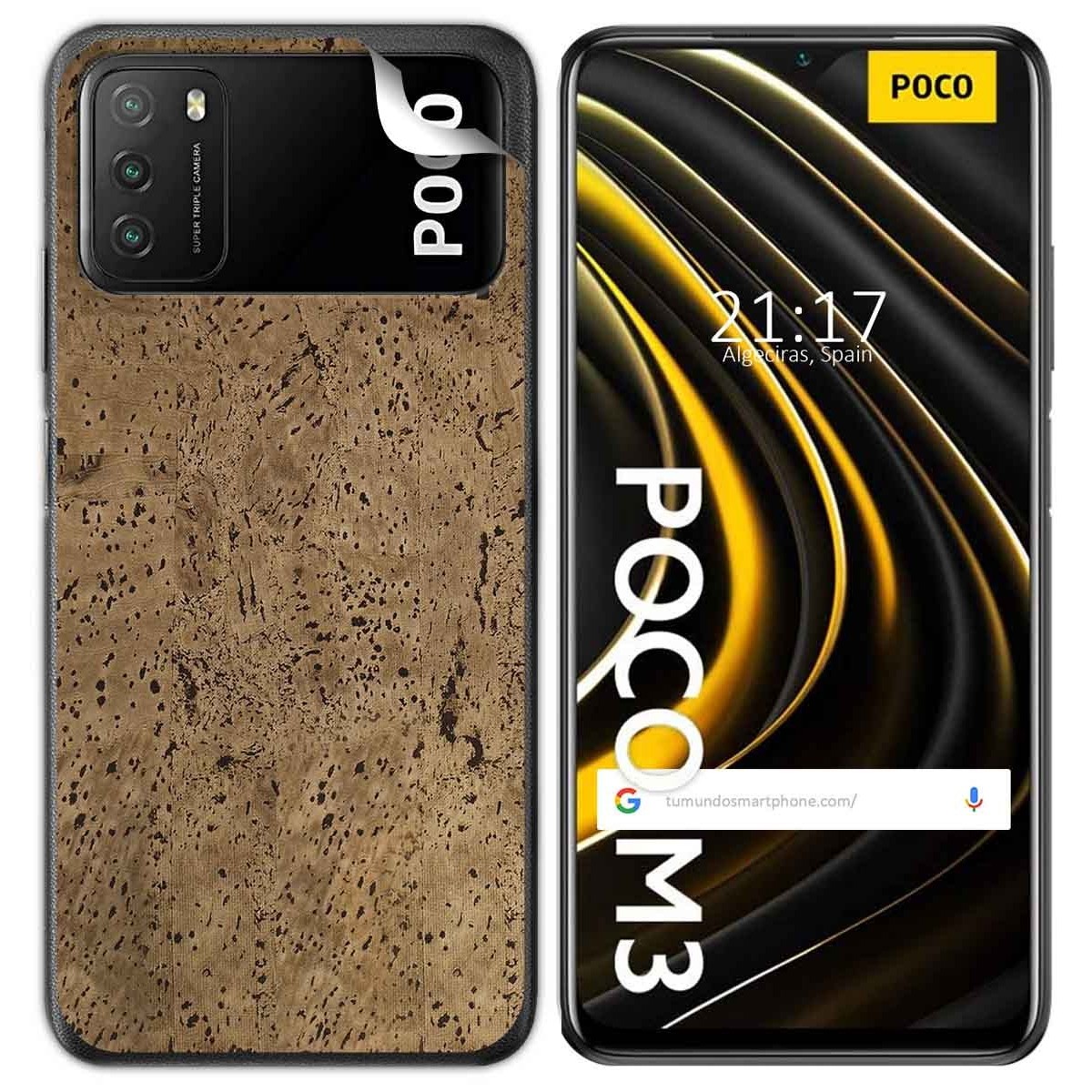 Pegatina Vinilo Autoadhesiva Textura Corcho para Xiaomi POCO M3 / Redmi 9T