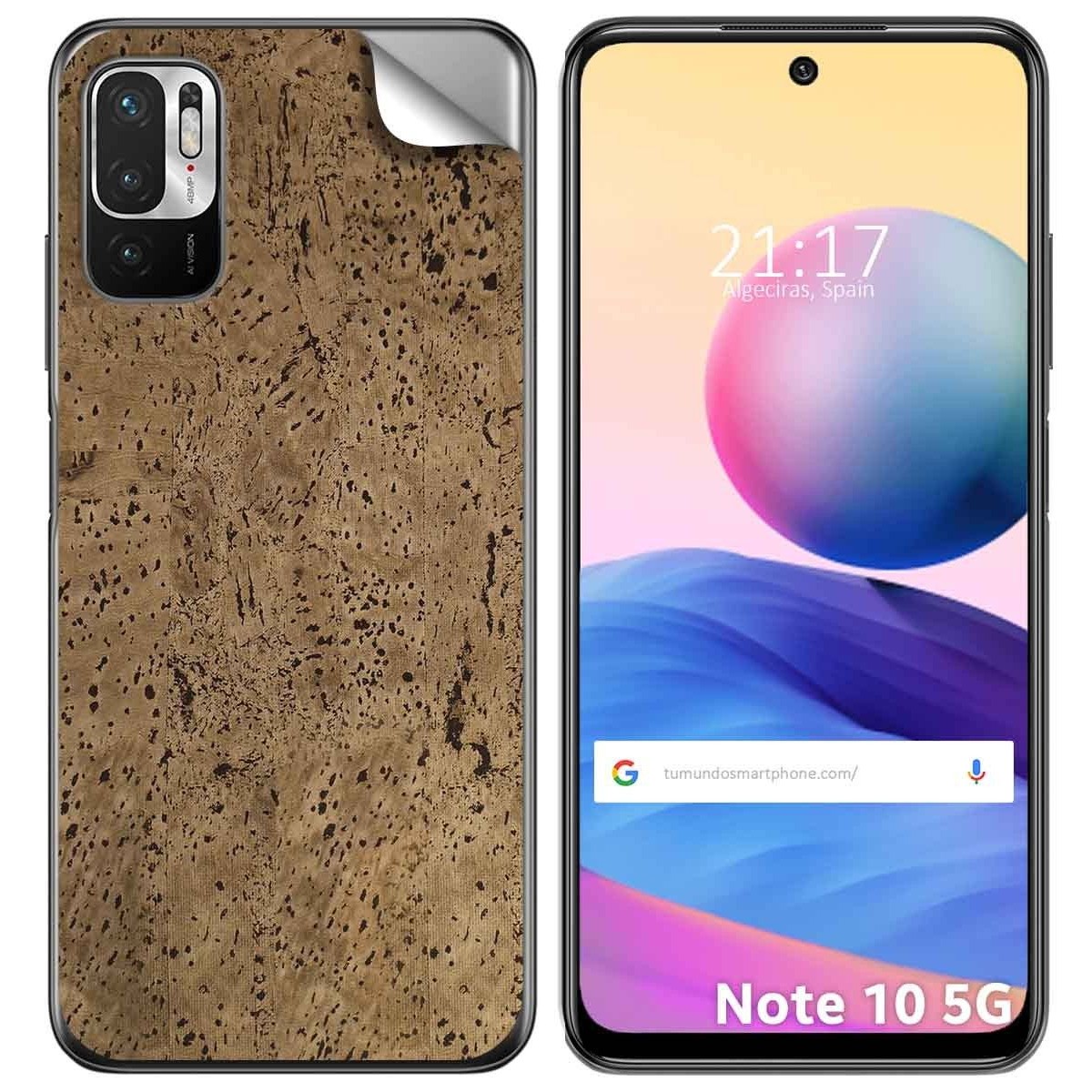 Pegatina Vinilo Autoadhesiva Textura Corcho para Xiaomi Redmi Note 10 / 10S