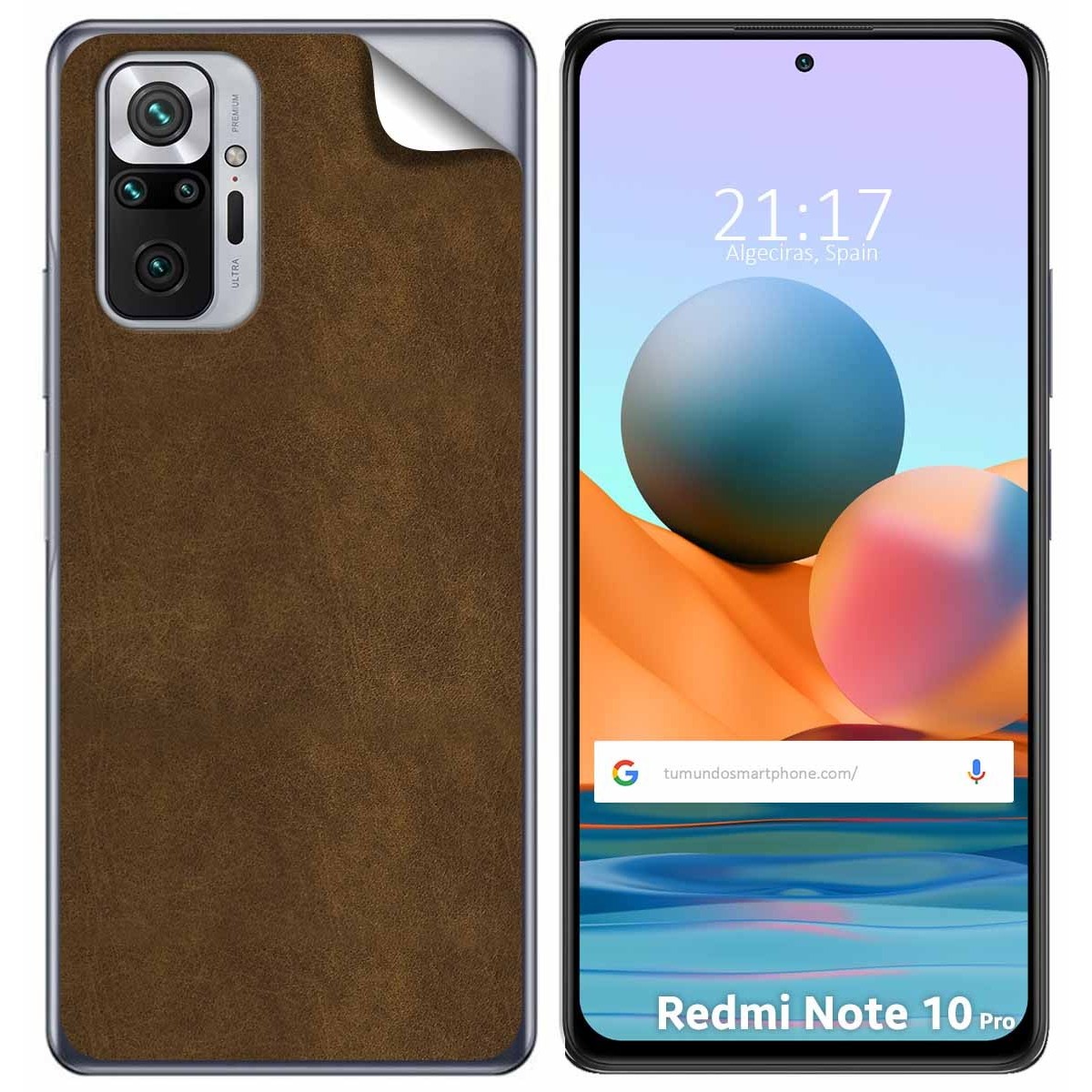 Pegatina Vinilo Autoadhesiva Textura Piel para Xiaomi Redmi Note 10 Pro