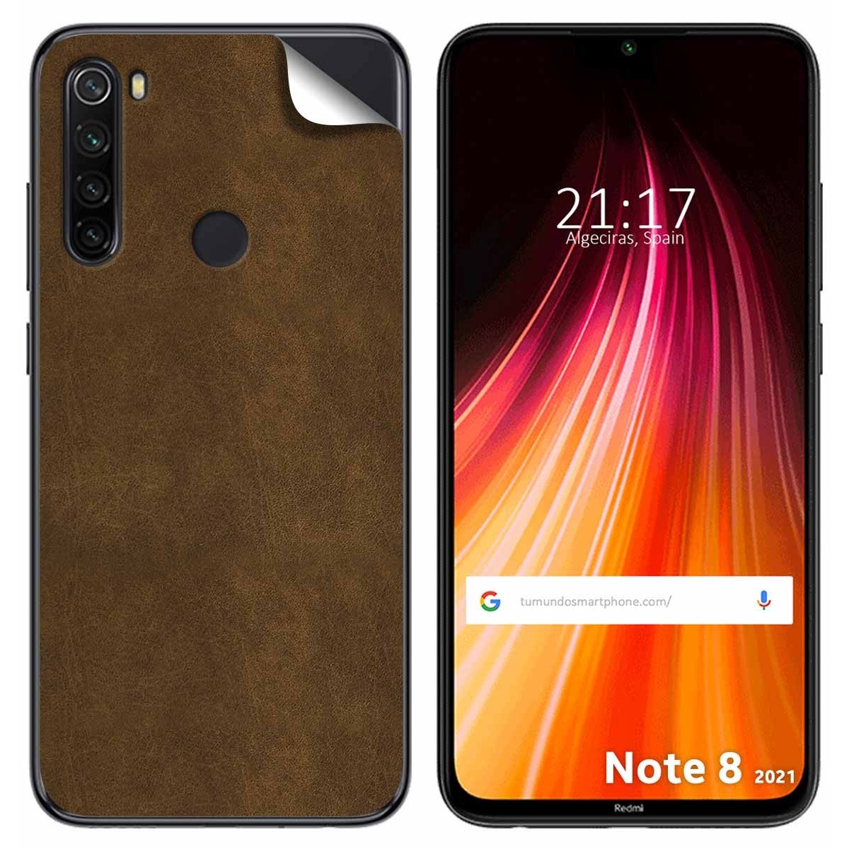 Pegatina Vinilo Autoadhesiva Textura Piel para Xiaomi Redmi Note 8 2019 / 2021