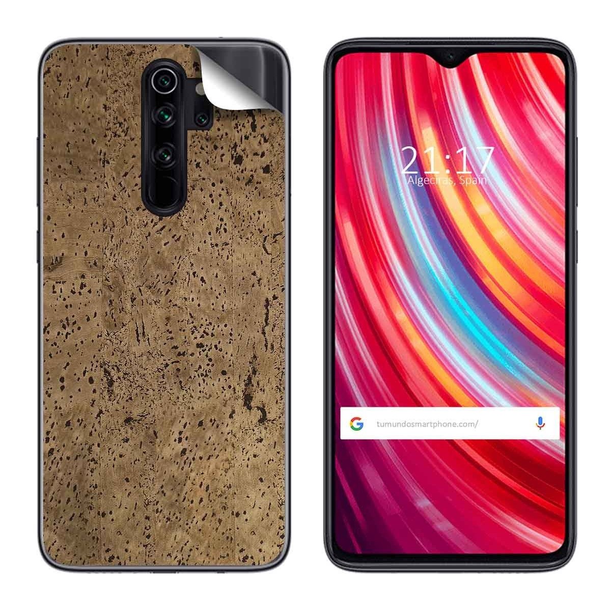 Pegatina Vinilo Autoadhesiva Textura Corcho para Xiaomi Redmi Note 8 Pro