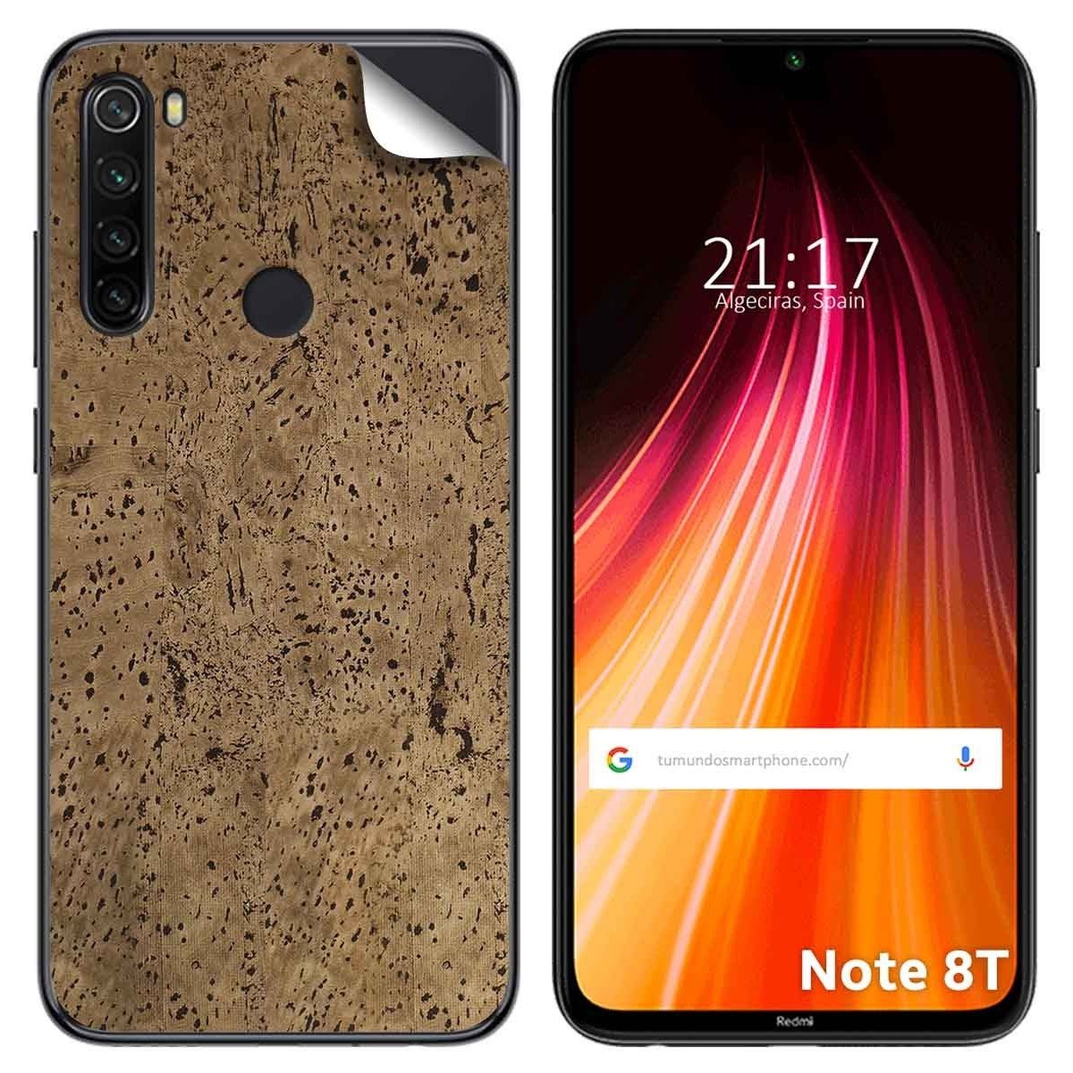 Pegatina Vinilo Autoadhesiva Textura Corcho para Xiaomi Redmi Note 8T