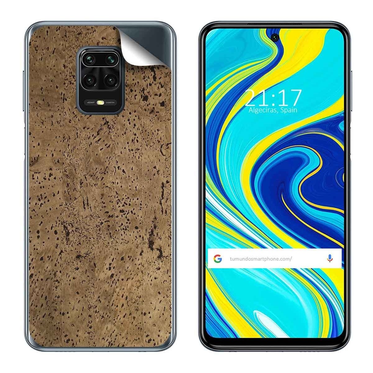 Pegatina Vinilo Autoadhesiva Textura Corcho para Xiaomi Redmi Note 9S / Note 9 Pro