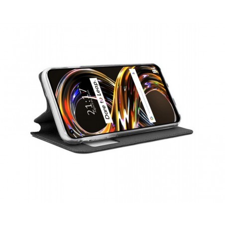 Funda Libro Soporte con Ventana para Realme 8i color Negra