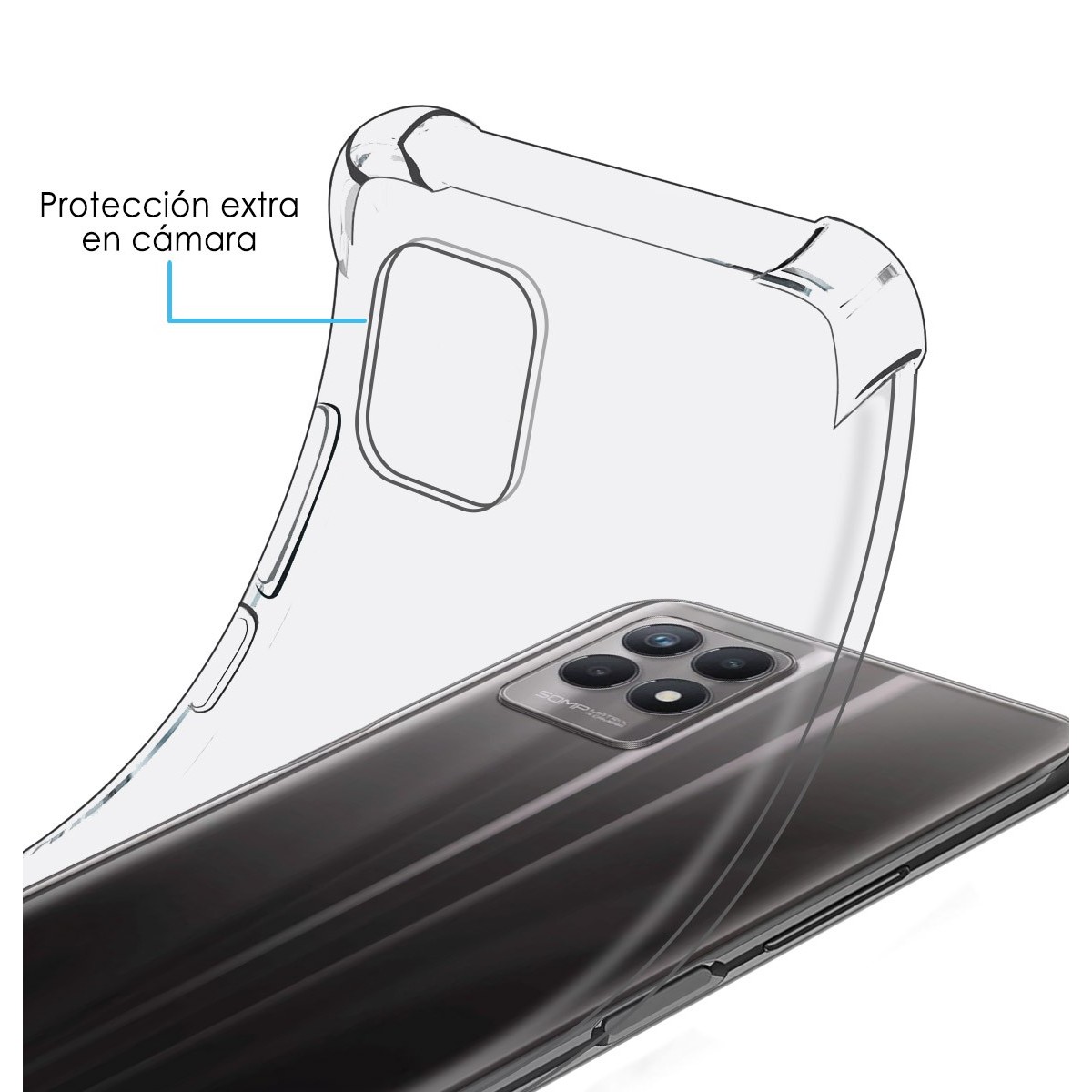 Funda Silicona Antigolpes Transparente para Realme 8i