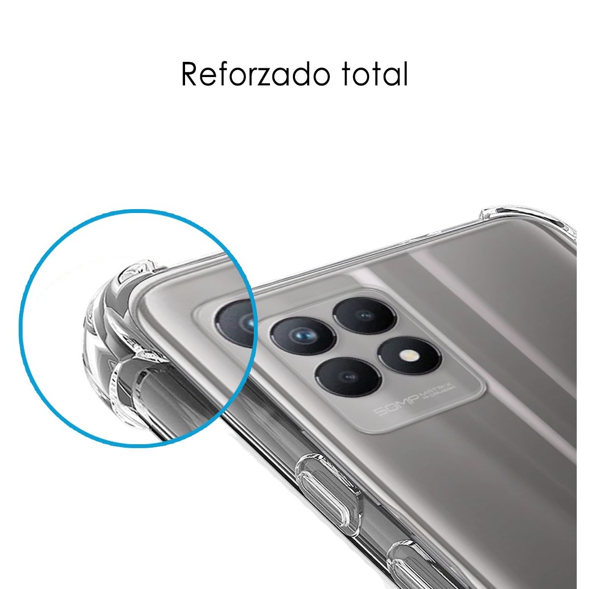 Funda Silicona Antigolpes Transparente para Realme 8i