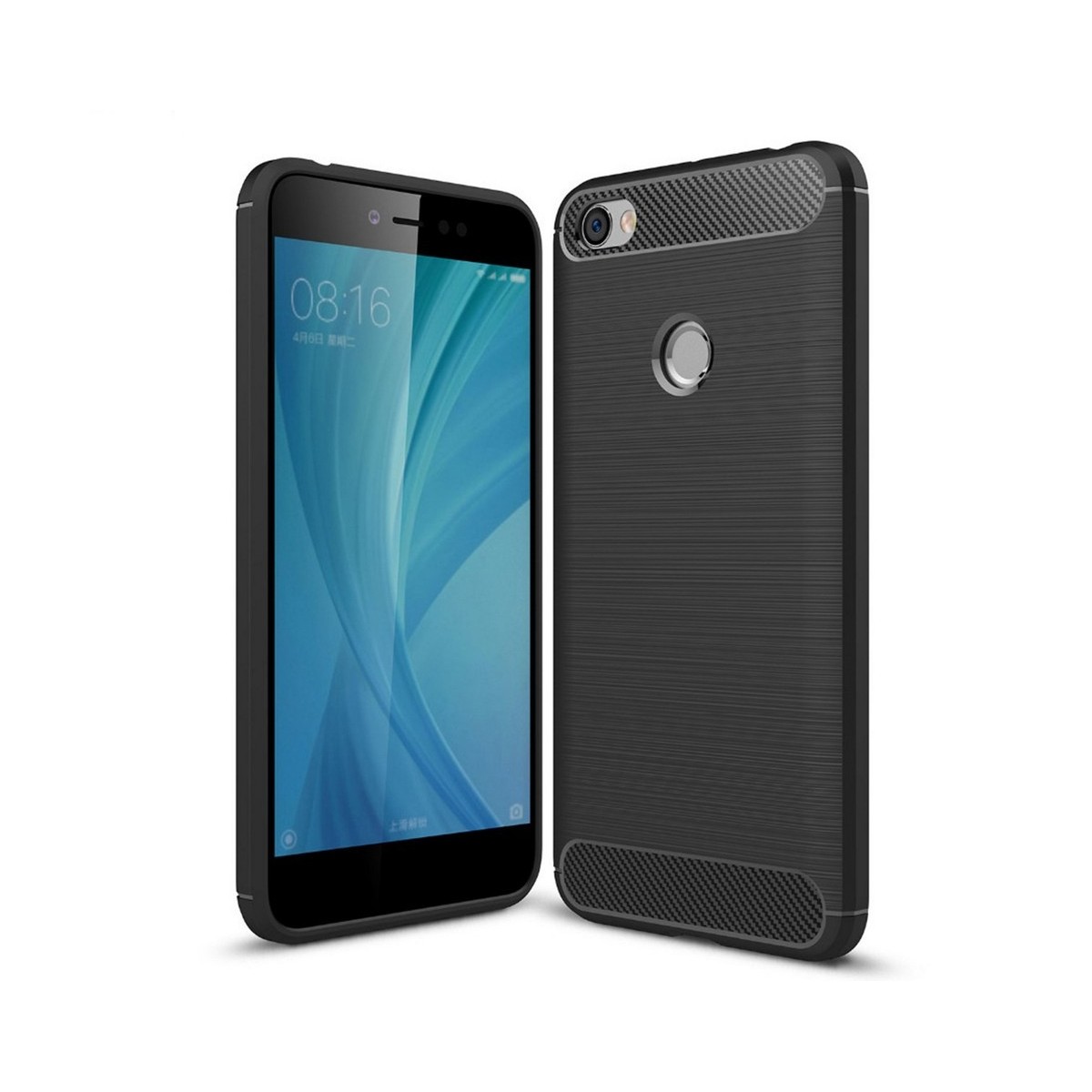 Funda Gel Tpu Tipo Carbon Negra para Xiaomi Redmi Note 5A Pro / 5A Prime