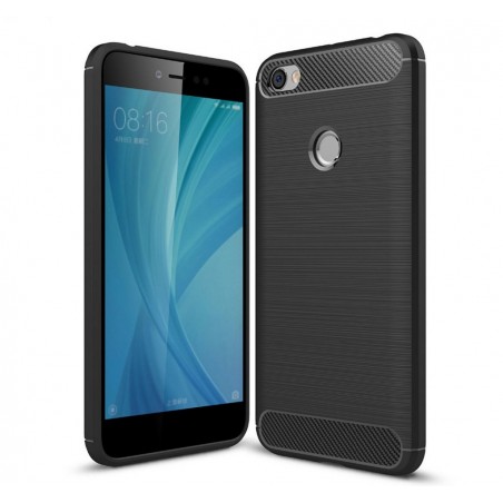 Funda Gel Tpu Tipo Carbon Negra para Xiaomi Redmi Note 5A Pro / 5A Prime