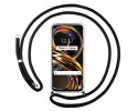 Funda Colgante Transparente para Realme 8i con Cordon Negro