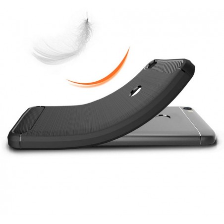 Funda Gel Tpu Tipo Carbon Negra para Xiaomi Redmi Note 5A Pro / 5A Prime