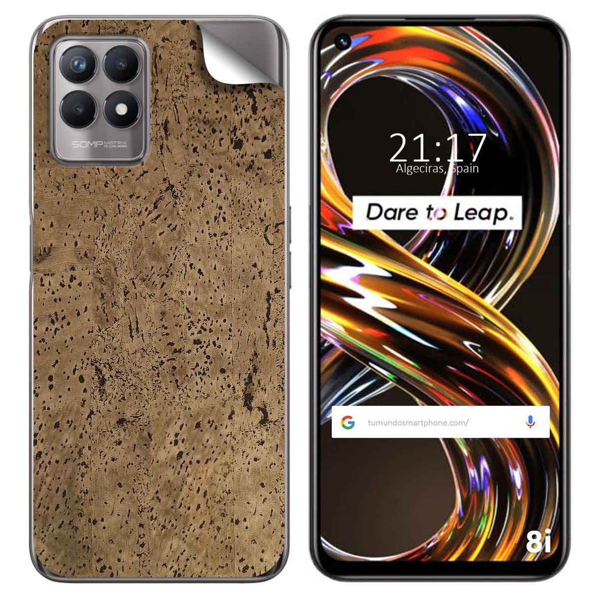 Pegatina Vinilo Autoadhesiva Textura Corcho para Realme 8i