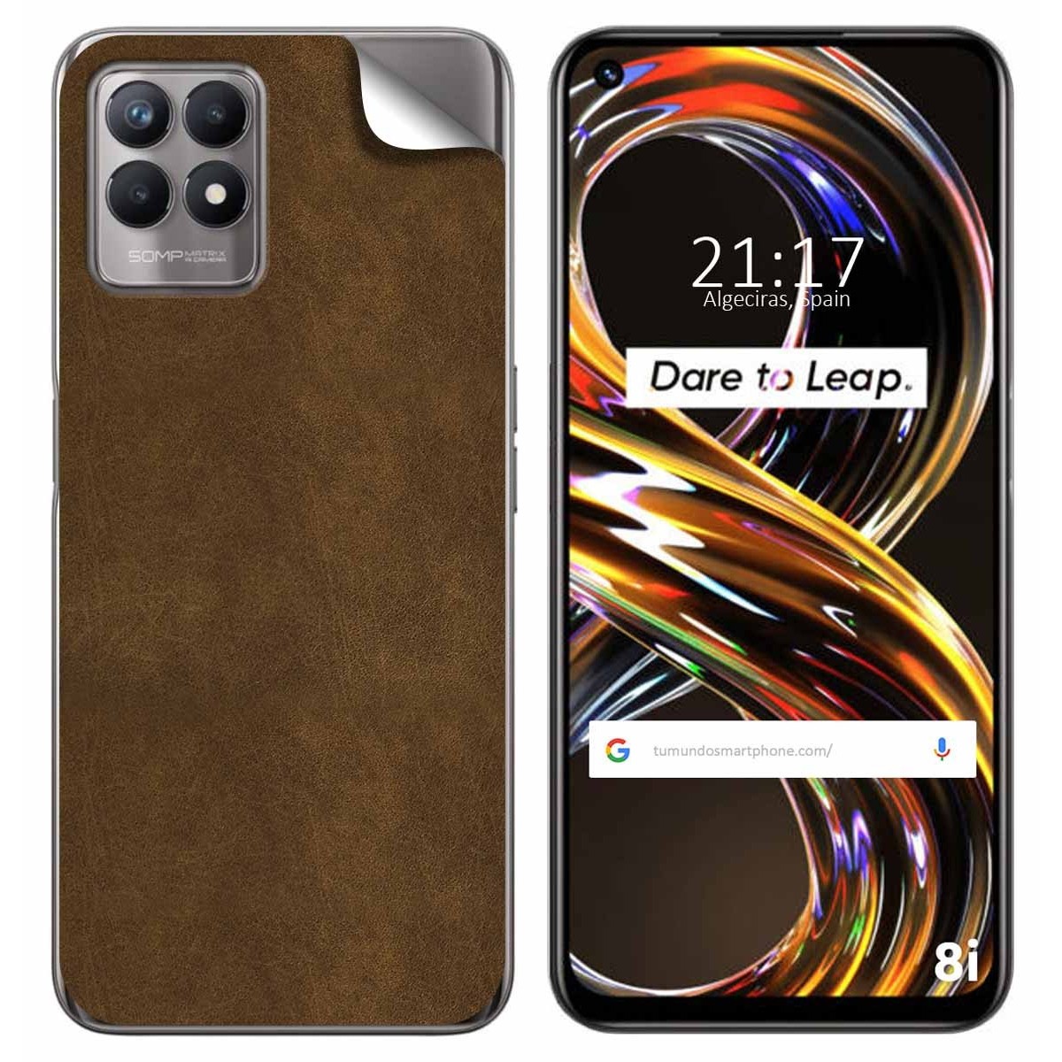 Pegatina Vinilo Autoadhesiva Textura Piel para Realme 8i