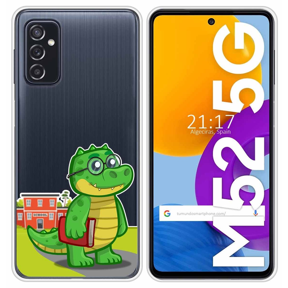 Funda Silicona Transparente para Samsung Galaxy M52 5G diseño Coco Dibujos