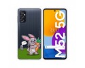 Funda Silicona Transparente para Samsung Galaxy M52 5G diseño Conejo Dibujos