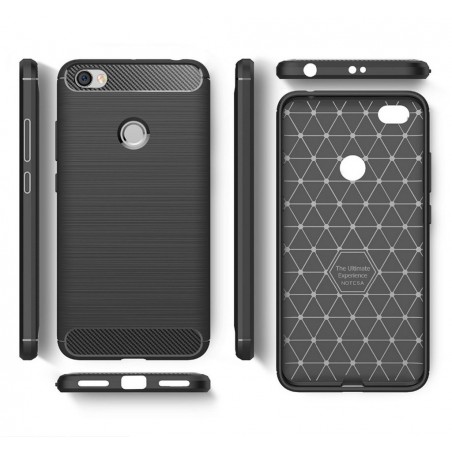 Funda Gel Tpu Tipo Carbon Negra para Xiaomi Redmi Note 5A Pro / 5A Prime