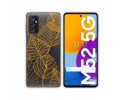 Funda Silicona Transparente para Samsung Galaxy M52 5G diseño Hojas Dibujos