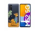 Funda Silicona Transparente para Samsung Galaxy M52 5G diseño Jirafa Dibujos
