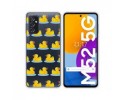 Funda Silicona Transparente para Samsung Galaxy M52 5G diseño Pato Dibujos