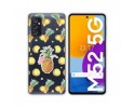 Funda Silicona Transparente para Samsung Galaxy M52 5G diseño Piña Dibujos