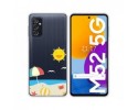 Funda Silicona Transparente para Samsung Galaxy M52 5G diseño Playa Dibujos