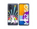 Funda Silicona Transparente para Samsung Galaxy M52 5G diseño Unicornio Dibujos