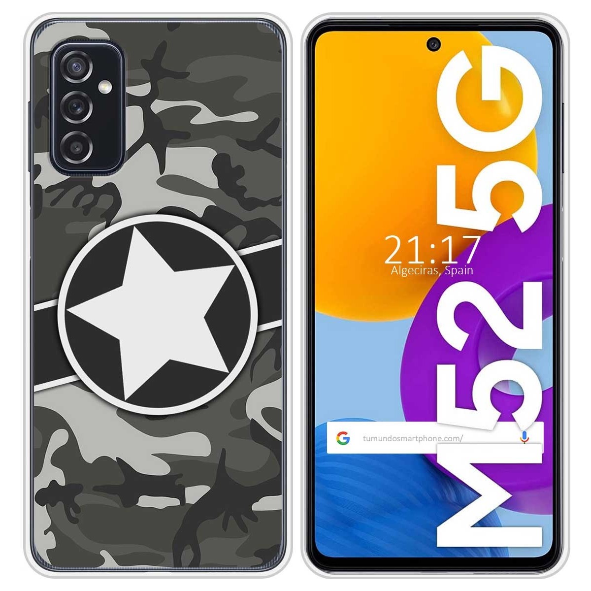 Funda Silicona para Samsung Galaxy M52 5G diseño Camuflaje 02 Dibujos