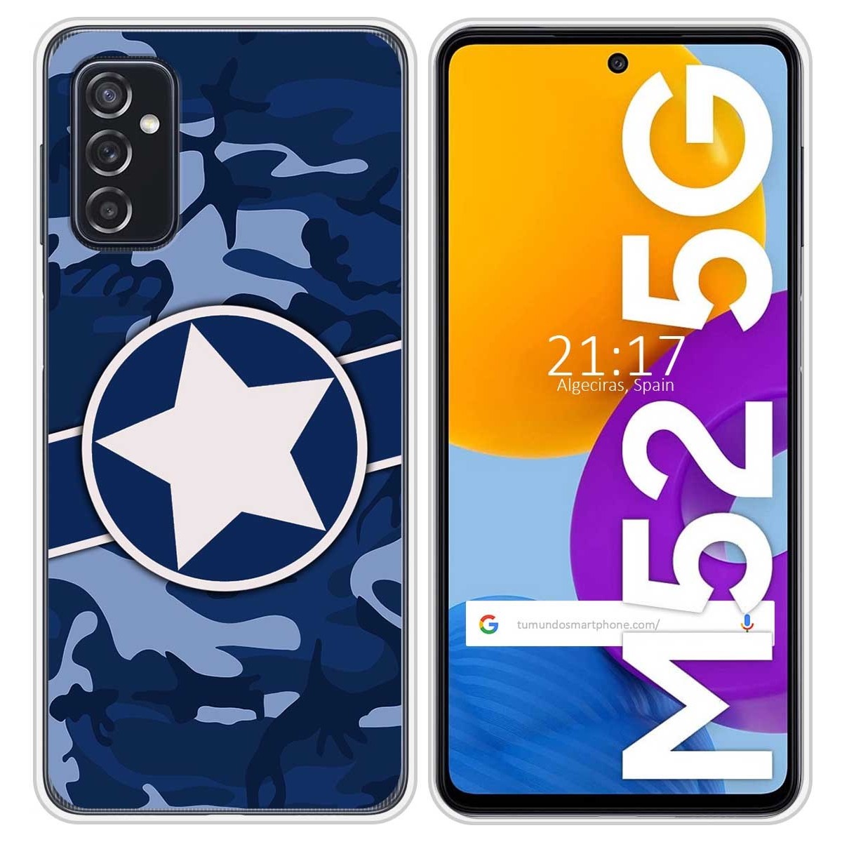 Funda Silicona para Samsung Galaxy M52 5G diseño Camuflaje 03 Dibujos