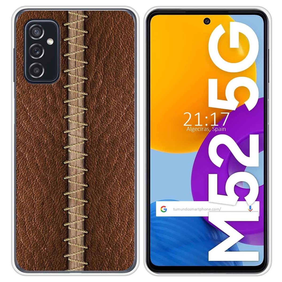 Funda Silicona para Samsung Galaxy M52 5G diseño Cuero 01 Dibujos