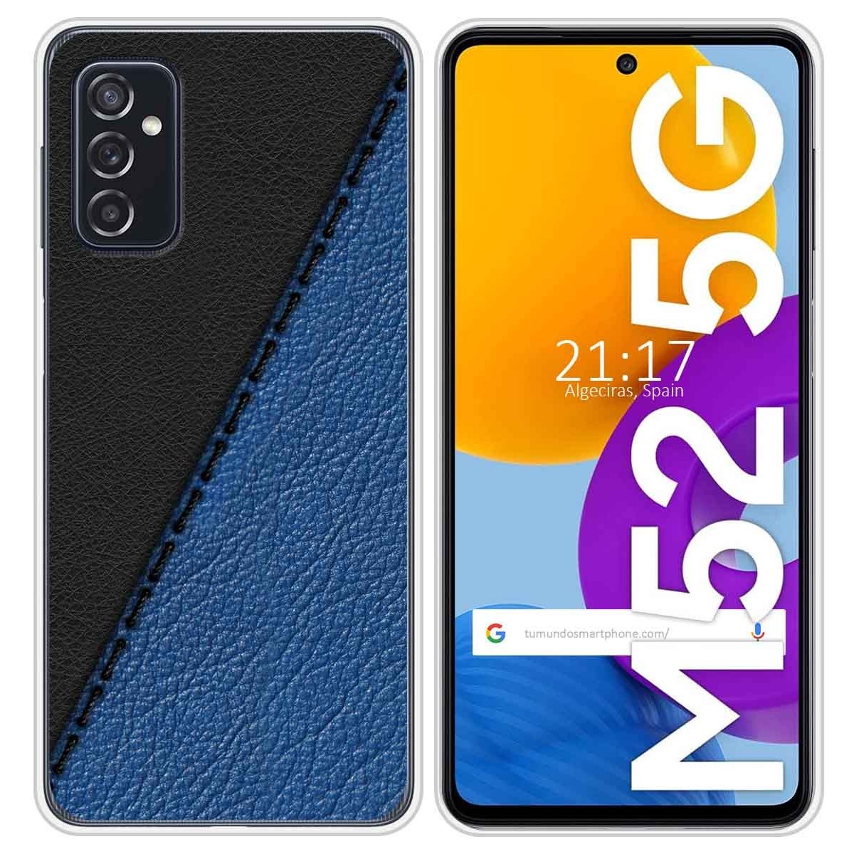 Funda Silicona para Samsung Galaxy M52 5G diseño Cuero 02 Dibujos